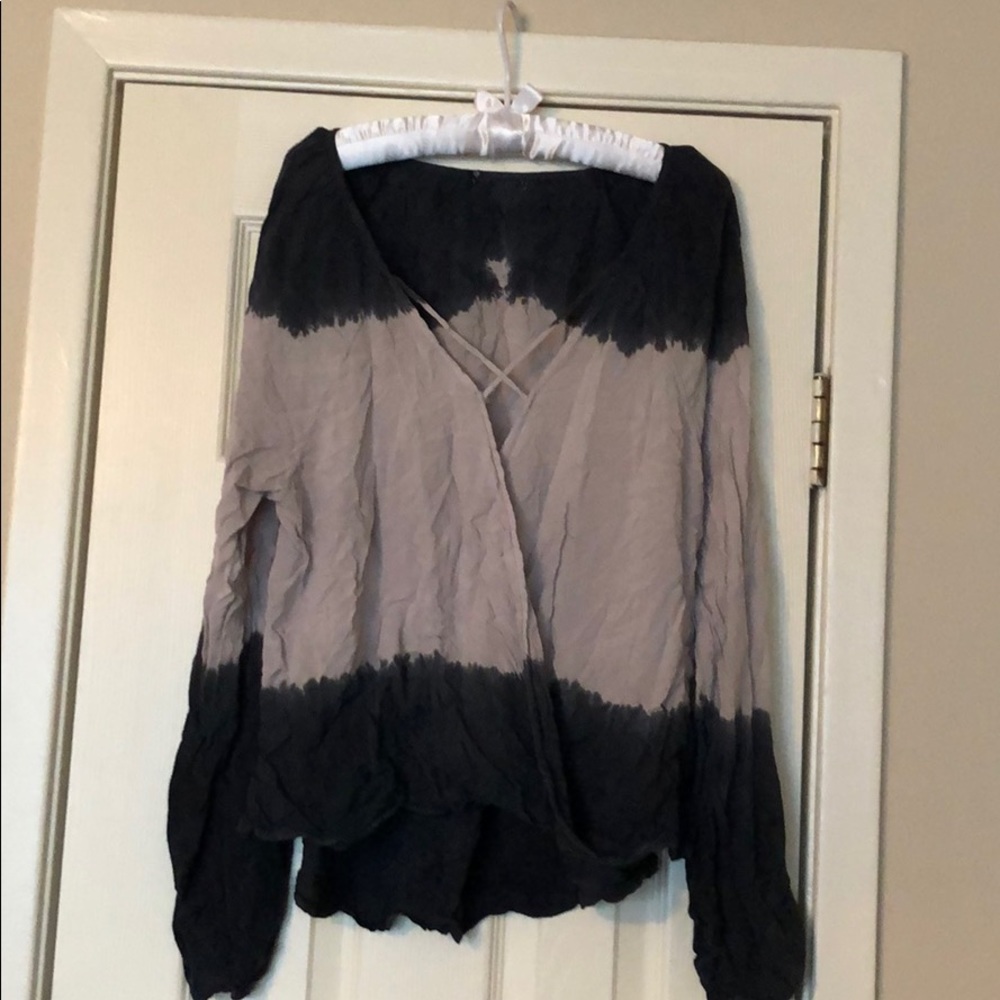Tie dyed flowy blouse